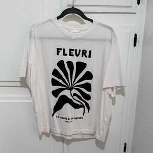 H&M White Tee with Black  Detail